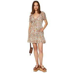 Banjanan Artemis Dress in Boundless Floral White XSmall Womens Mini